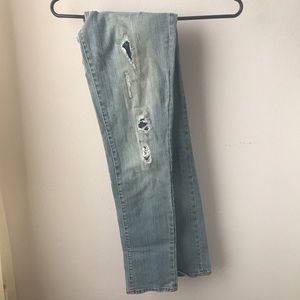 distressed jeans